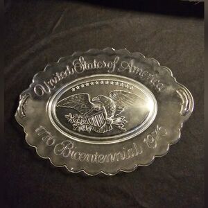 Vintage Avon Bicentennial clear glass plate